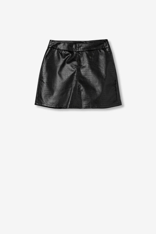 Croco skort zwart