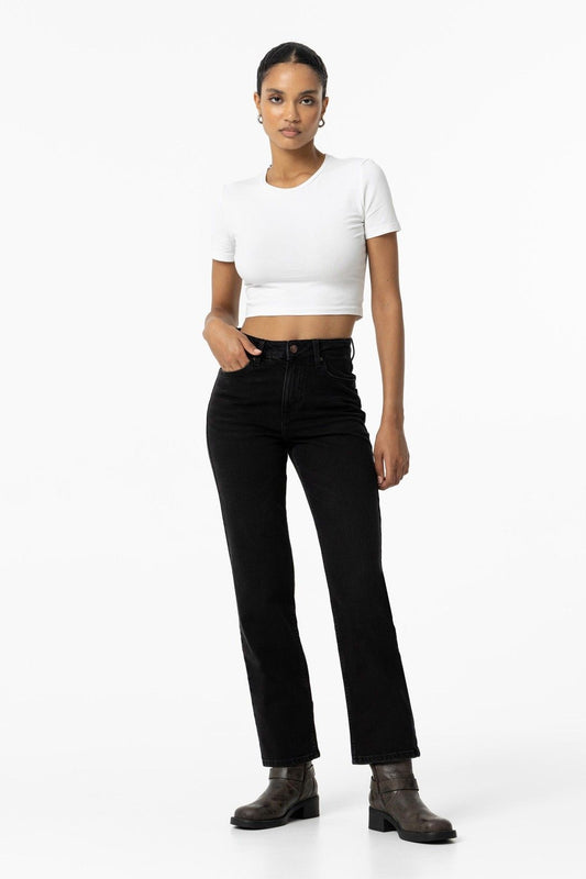 High wasted jeans  AMY straight black
