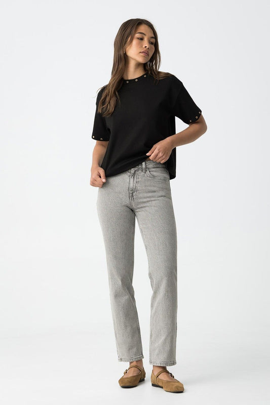 High wasted jeans  AMY straight grey