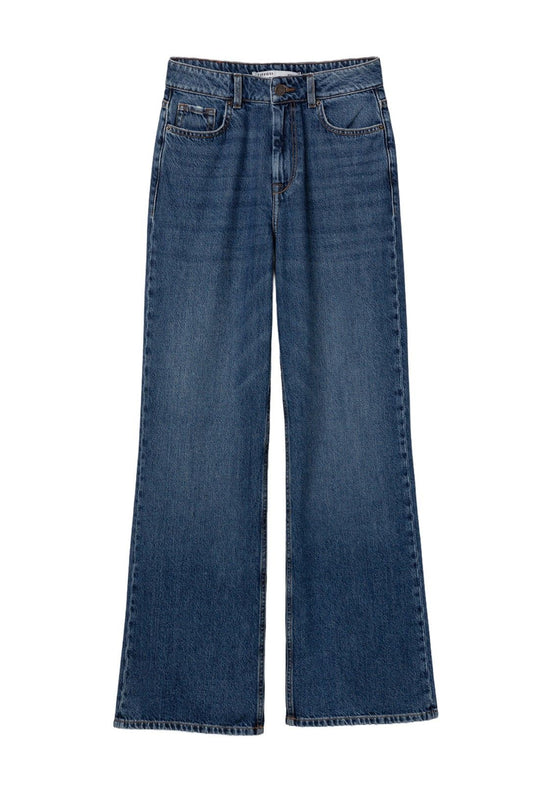 High wasted jeans  BONNYE wide leg dark blue