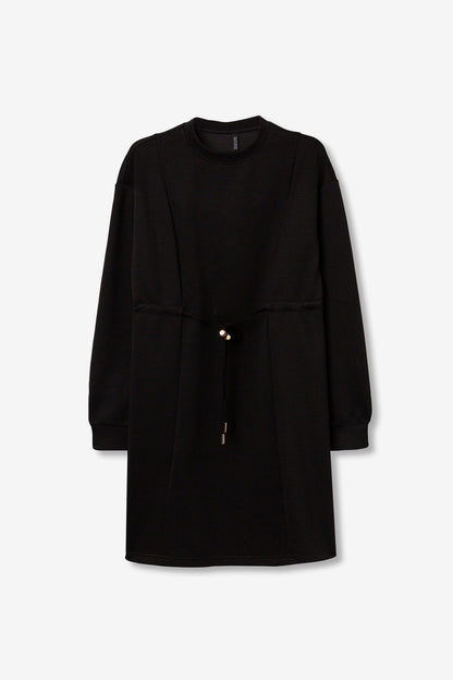 Korte jurk met koorddetail pepper