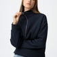 Trui met rits milano navy