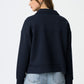 Trui met rits milano navy