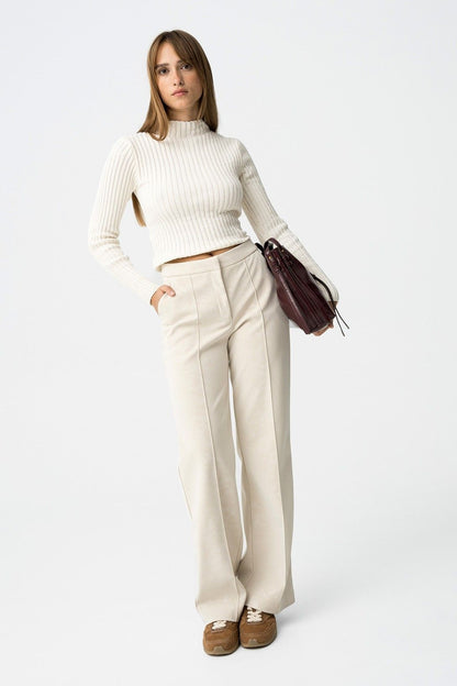 Faux Leather Broek met Hoge Taille