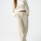 Faux Leather Broek met Hoge Taille