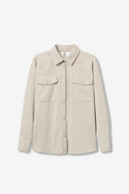 Relaxed Fit Shirt met leather look