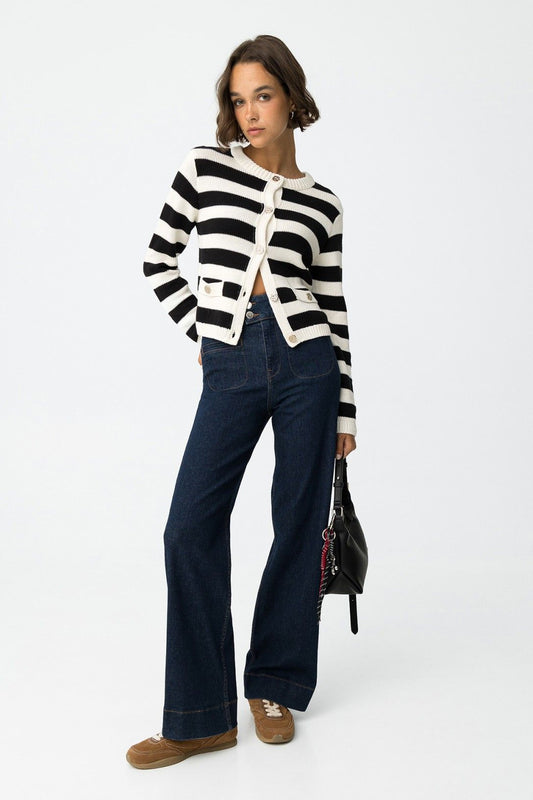 High wasted jeans Olivia dark blue