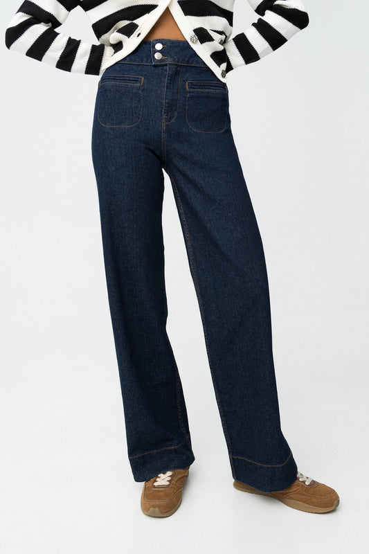 High wasted jeans Olivia dark blue
