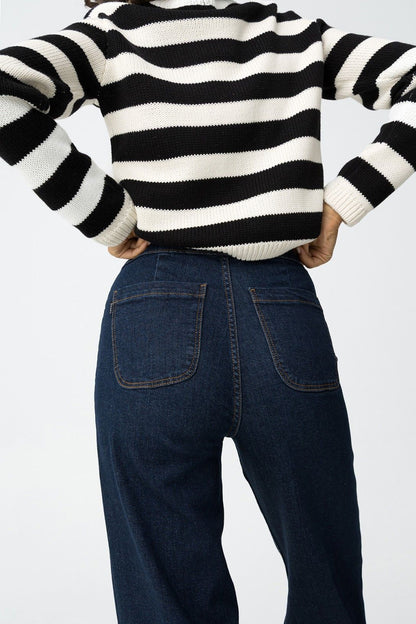 High wasted jeans Olivia dark blue