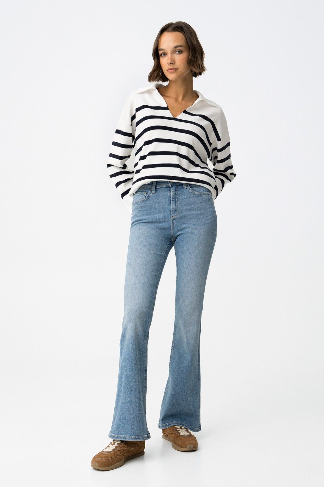 High wasted flared jeans ZOE light blue