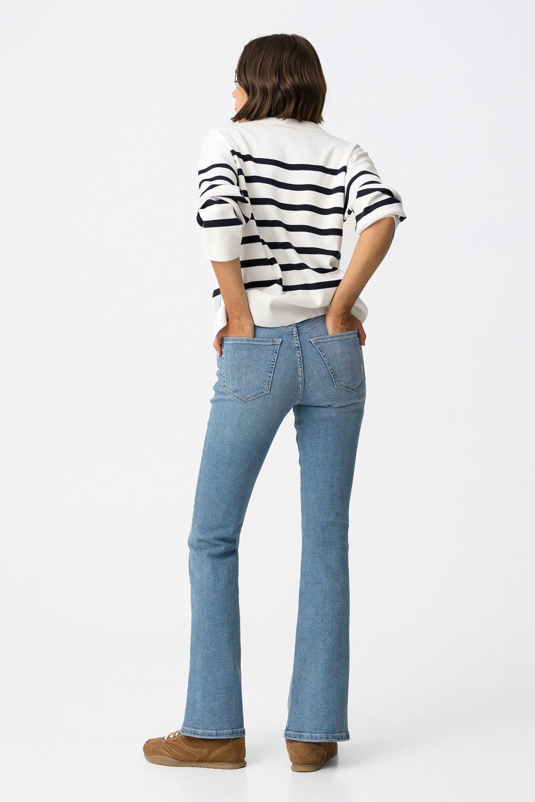 High wasted flared jeans ZOE light blue