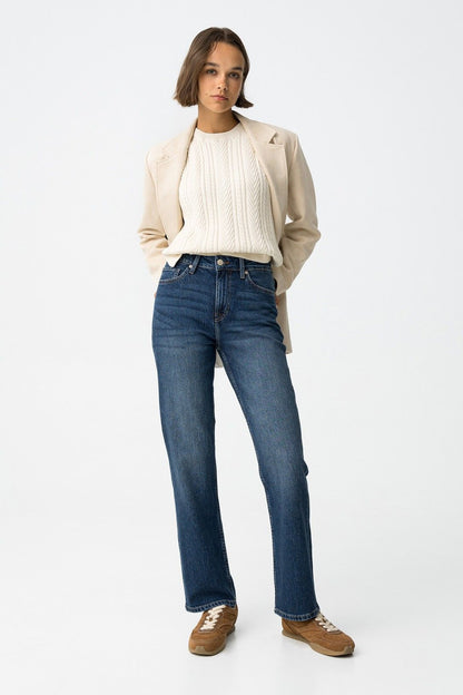 High wasted jeans  AMY straight dark denim 69