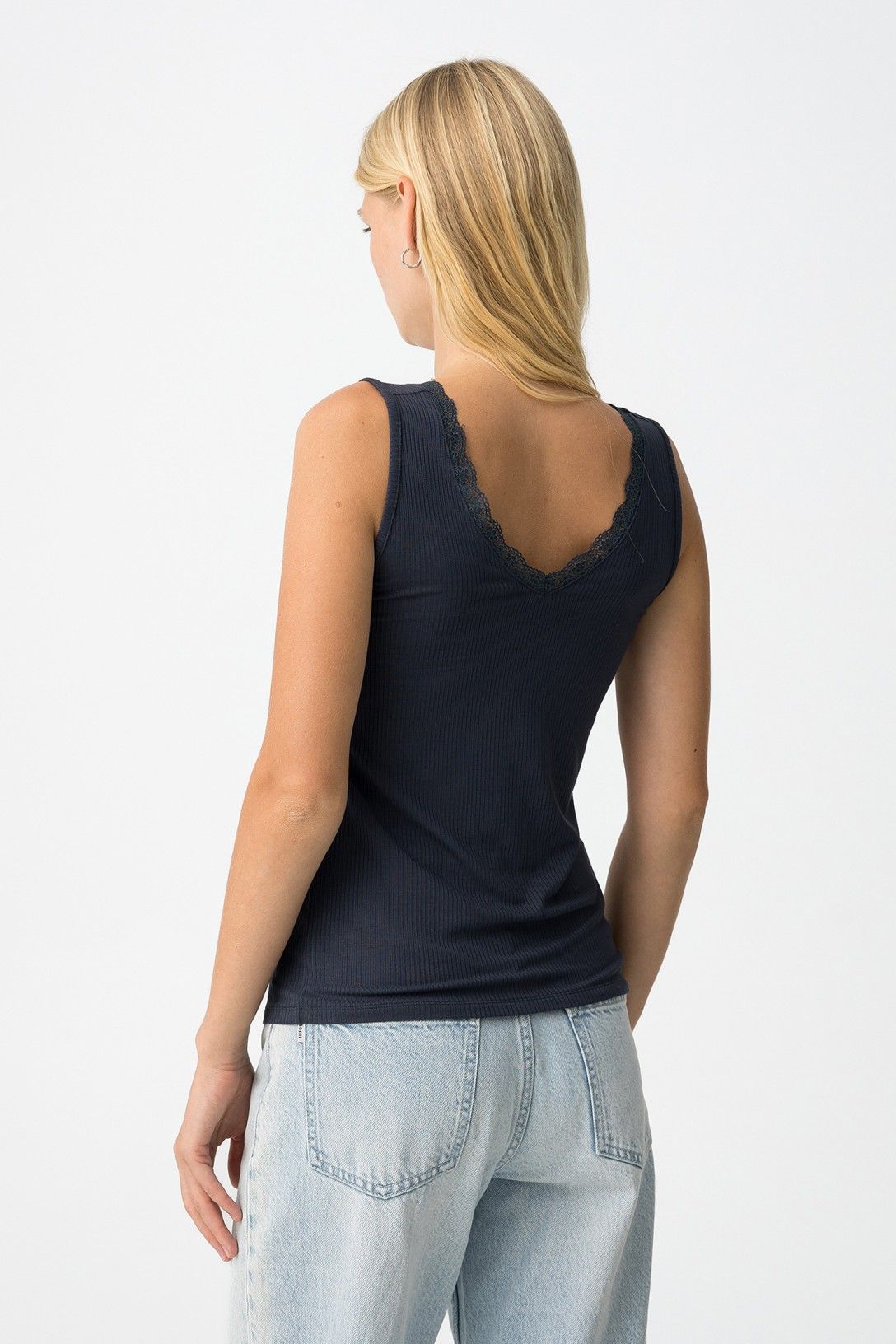 Basis top rib navy