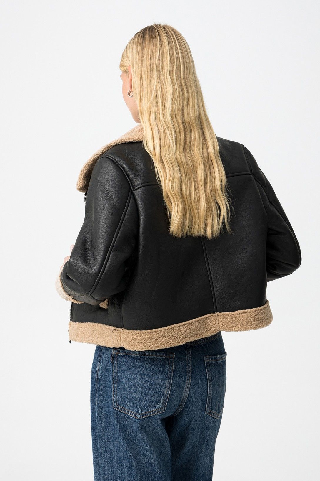 faux leather jacket