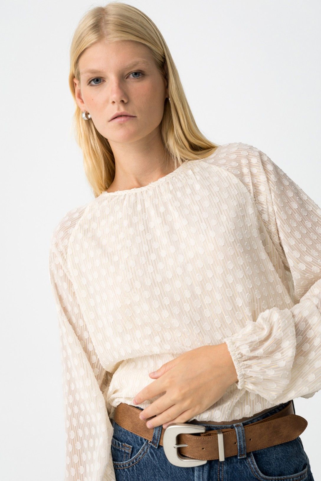 Blouse met stip patroon
