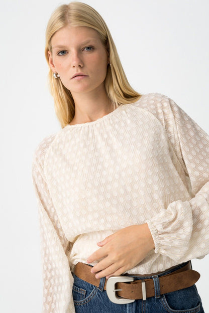 Blouse met stip patroon