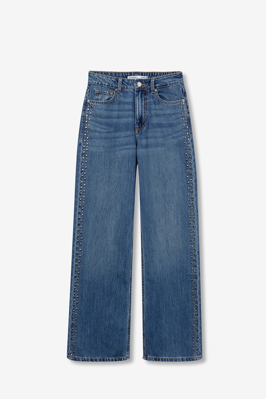 High wasted jeans  BONNYE wide leg studs