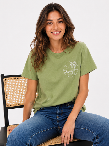 T-shirt met opdruk groen