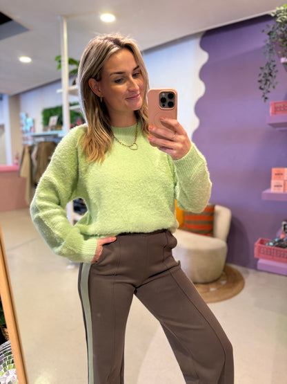 Islene knit sweater matcha green
