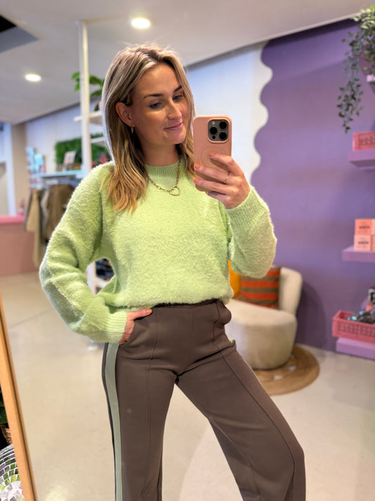 Islene knit sweater matcha green