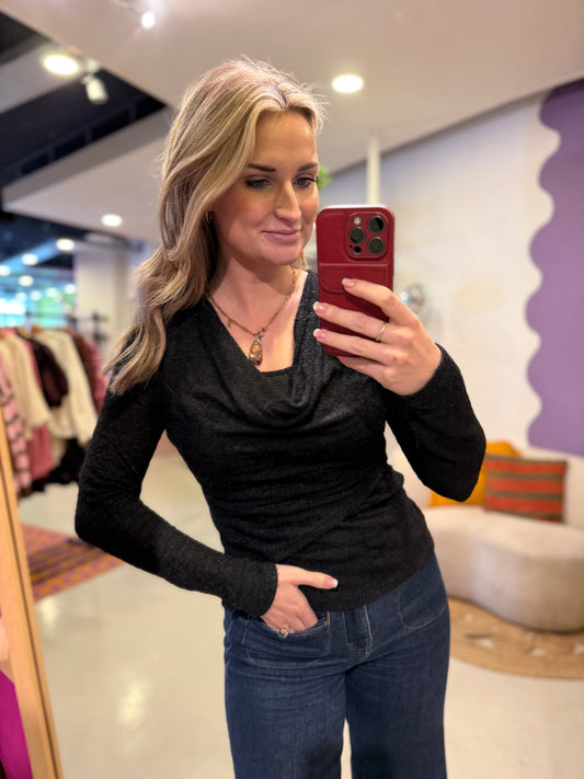 Fluffy longsleeve zwart