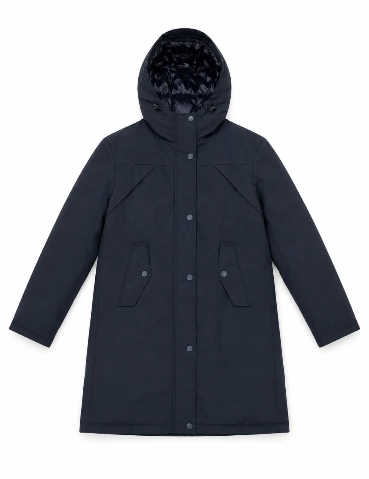 Zwarte parka winterjas met capuchon