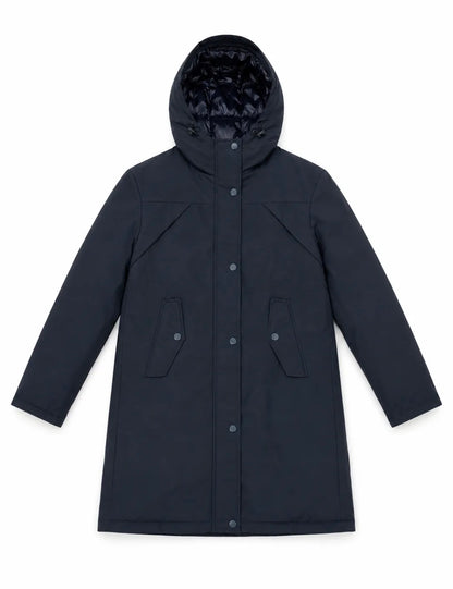 Zwarte parka winterjas met capuchon