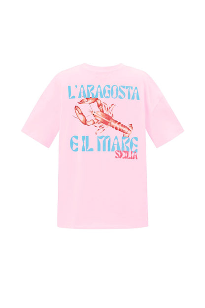T-shirt lobster backprint pink