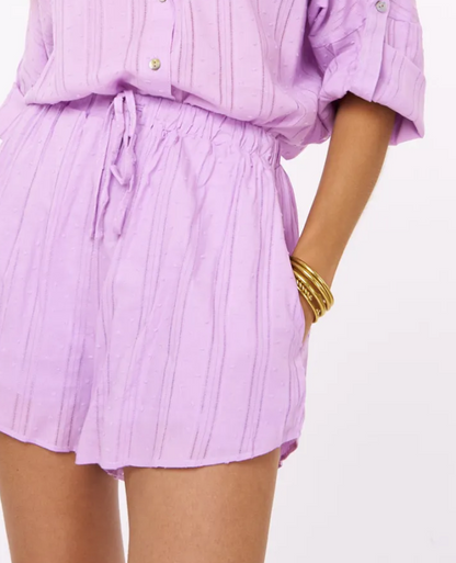 Lila short met elastiek
