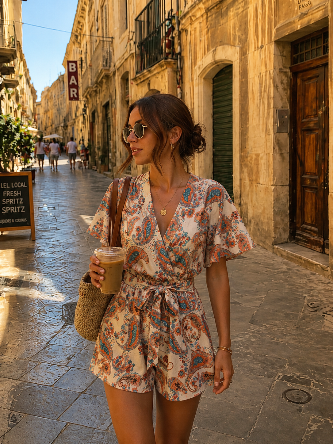 Playsuit met paisley print