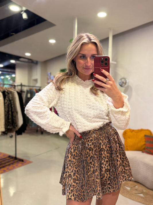 Blouse fluffy off white