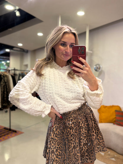 Blouse fluffy off white