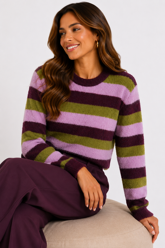 Knitter sweater aurora aubergine