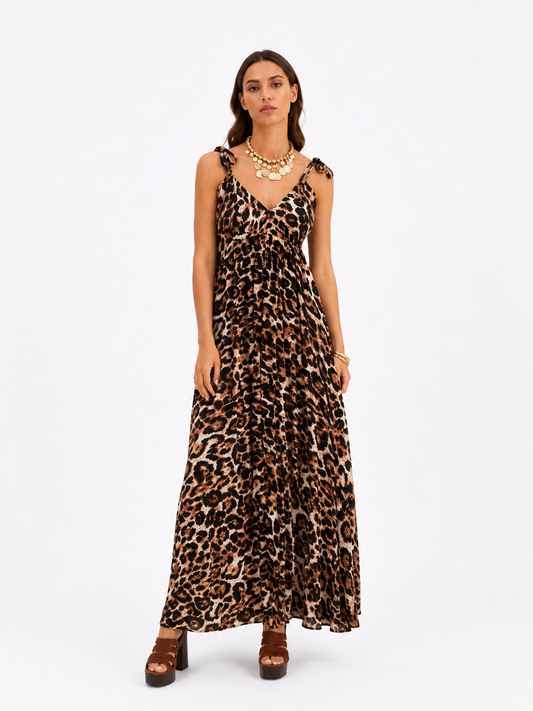 Leopard maxi dress