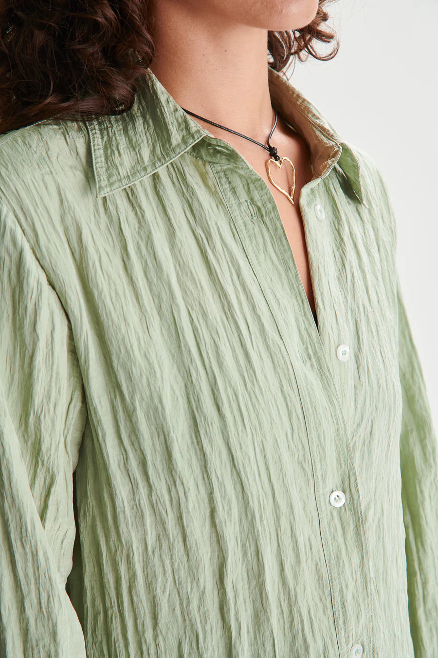 Losvallende blouse mint