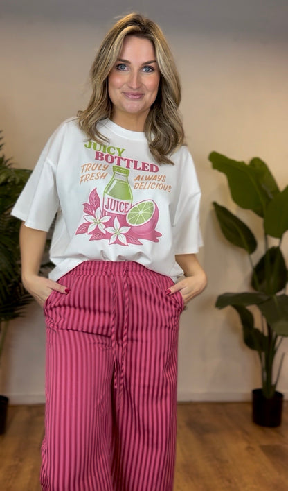T-shirt juicy bottle berry pink