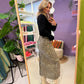 Leopard denim skirt