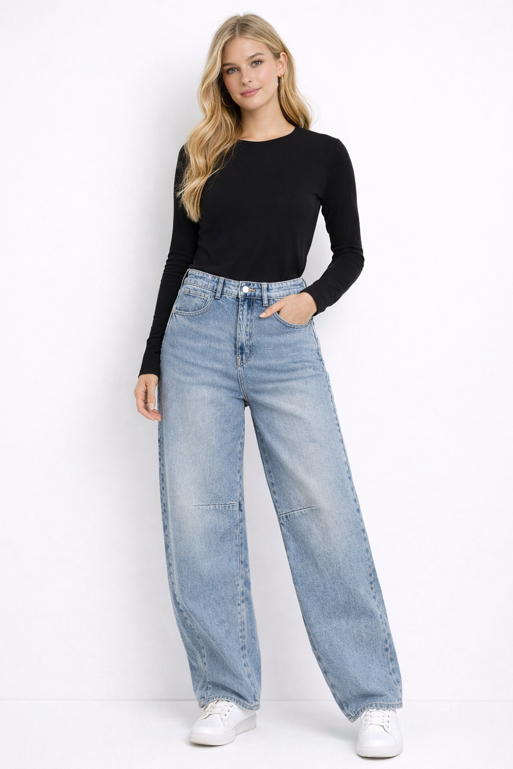 Barrel jeans light blue