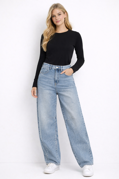 Barrel jeans light blue