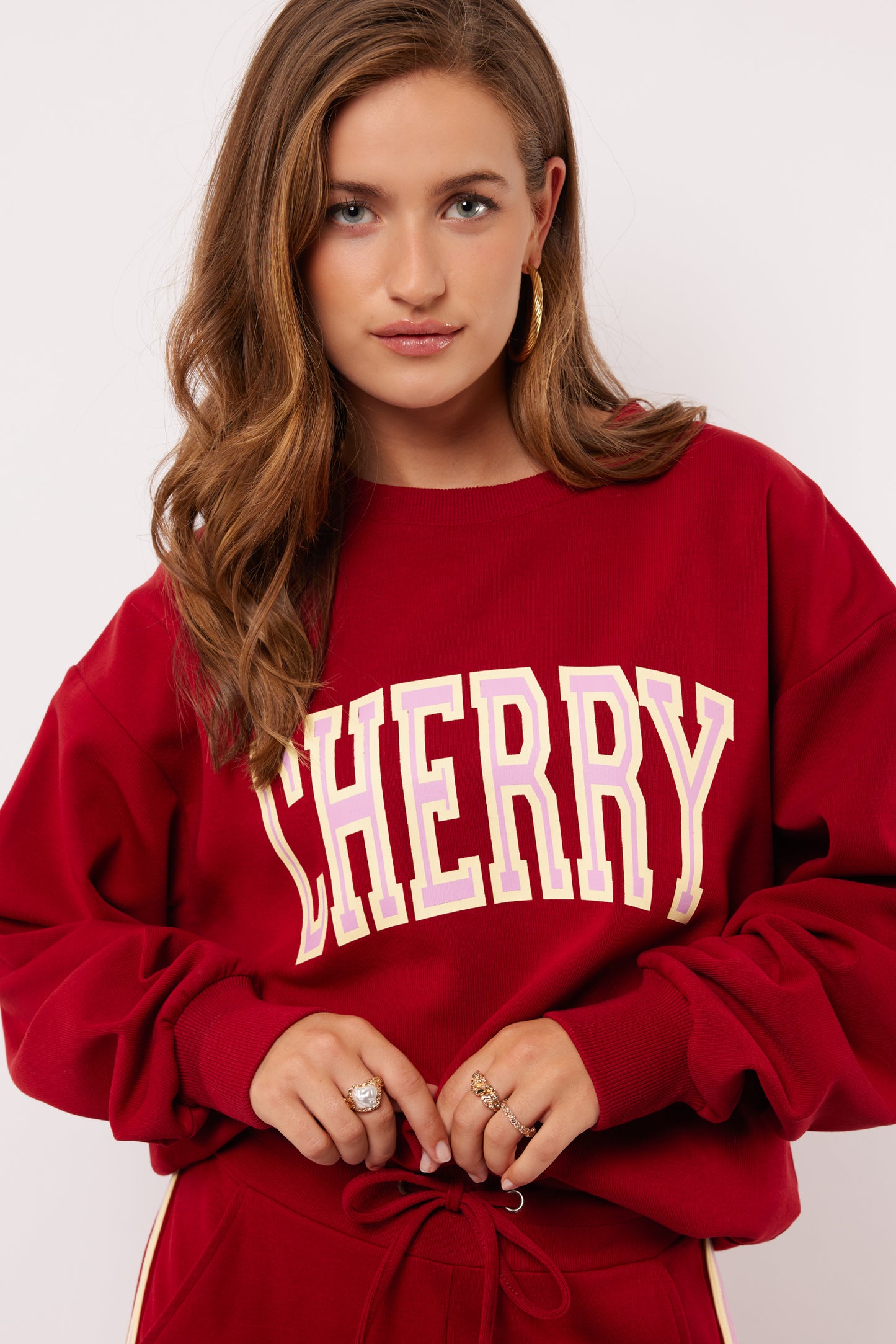 Senara sweater rhubarb