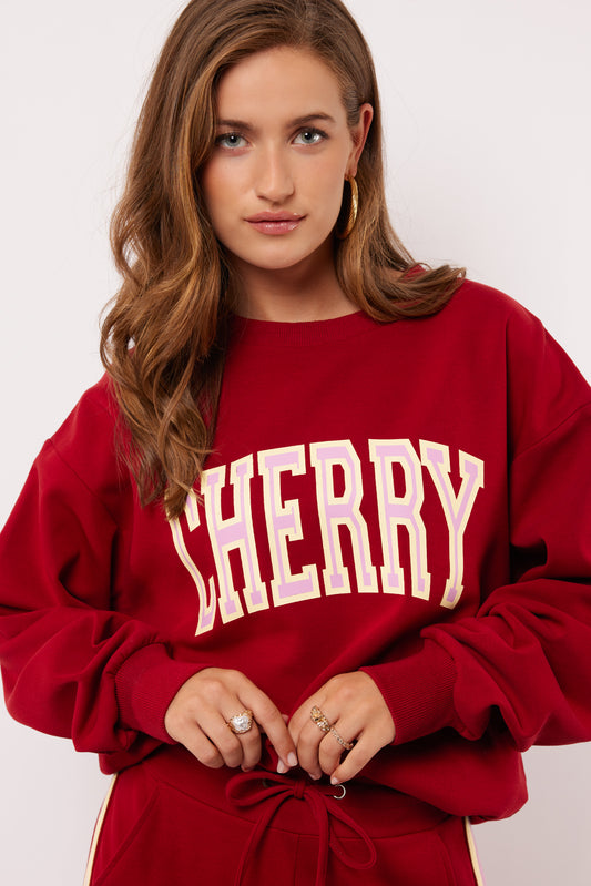 Senara sweater rhubarb