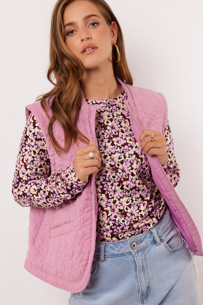 Mealis gilet dusty mauve