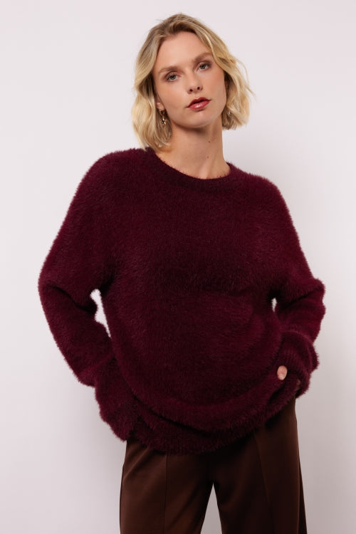 Islene knit sweater wine red