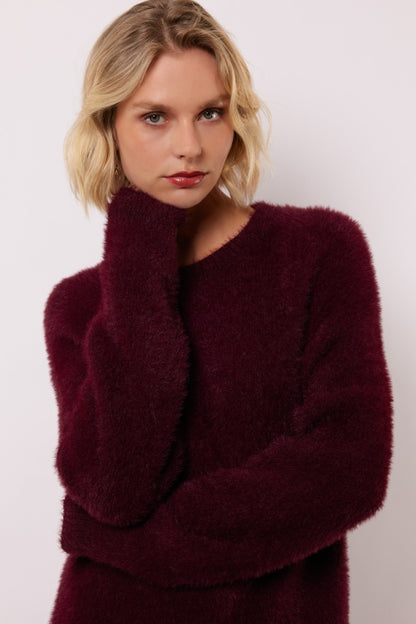 Islene knit sweater wine red