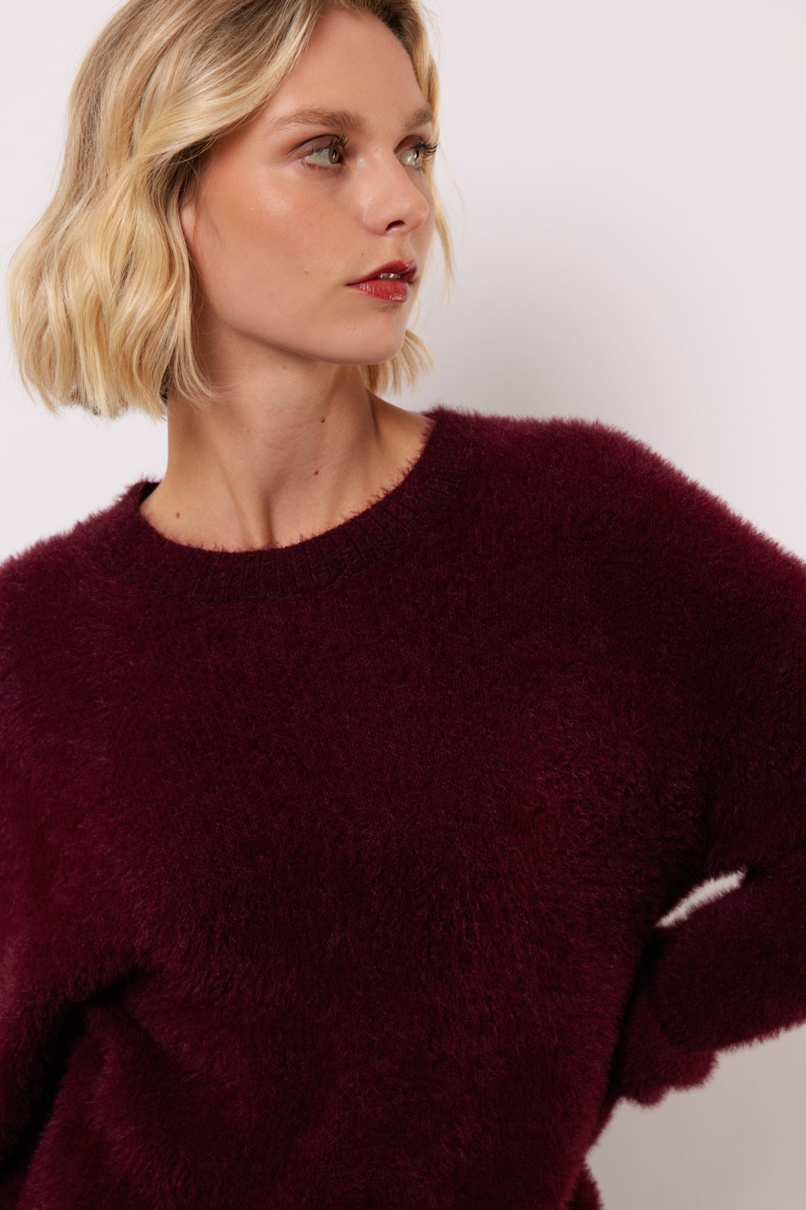 Islene knit sweater wine red