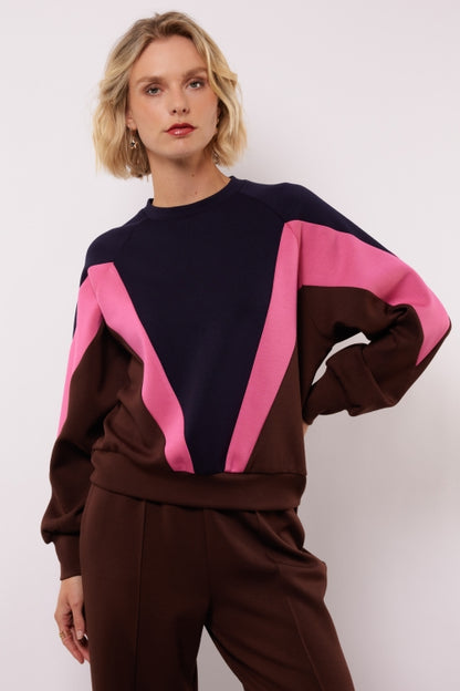 Raya sweater midnight blue/rum raisan