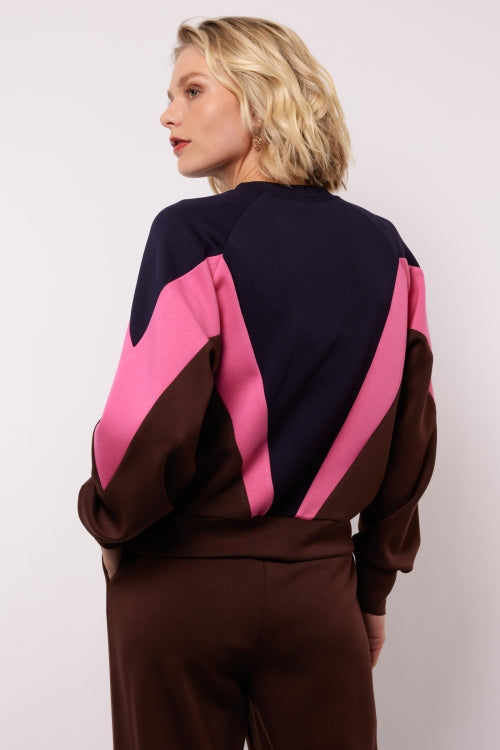 Raya sweater midnight blue/rum raisan