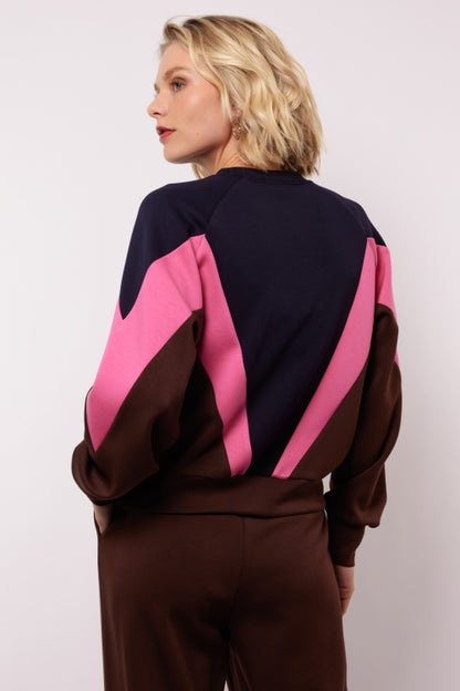 Raya sweater midnight blue/rum raisan