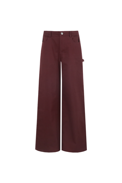 Raqual pants wine red