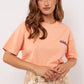 Clarisse t-shirt flower peach